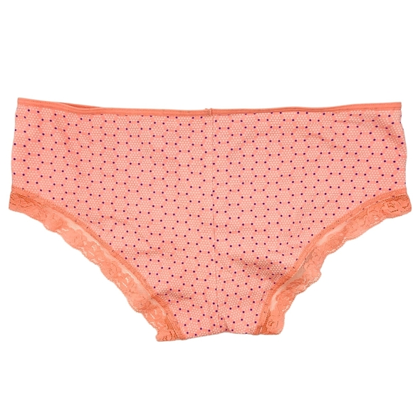 Salmon / Gray Size Medium Lace Trim Pretty Hipster St. EVE - Picture 2 of 3